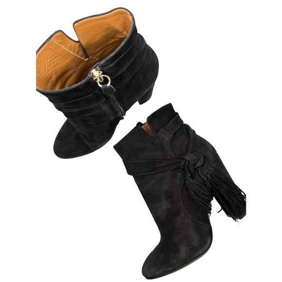 AQUAZZURA Betty Block Heel Boot 37.5 US 7.5